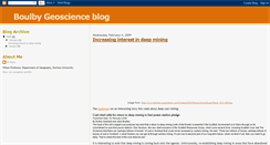 Desktop Screenshot of boulbygeoscience.blogspot.com