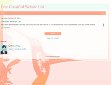 Tablet Screenshot of freeclassifiedwbsitelist.blogspot.com