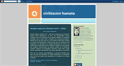 Desktop Screenshot of civilizacionhumana.blogspot.com