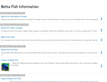 Tablet Screenshot of bettafishinformation.blogspot.com