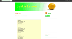 Desktop Screenshot of justalemon.blogspot.com