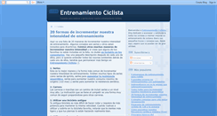 Desktop Screenshot of entrenamientociclista.blogspot.com