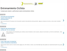 Tablet Screenshot of entrenamientociclista.blogspot.com