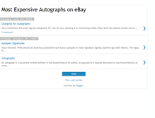 Tablet Screenshot of most-expensive-autographs.blogspot.com