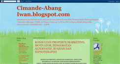 Desktop Screenshot of cimande-abangiwan.blogspot.com