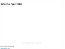 Tablet Screenshot of defectivetypewriter.blogspot.com