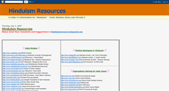 Desktop Screenshot of hinduismresources.blogspot.com