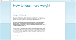 Desktop Screenshot of howtolossmoreweight.blogspot.com