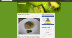 Desktop Screenshot of eats2live.blogspot.com