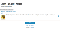 Tablet Screenshot of learnspeakarabic.blogspot.com