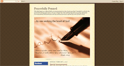 Desktop Screenshot of prayerfullypenned.blogspot.com