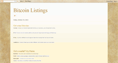 Desktop Screenshot of bitcoinlistings.blogspot.com
