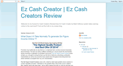 Desktop Screenshot of ezcashcreatorreviewed.blogspot.com