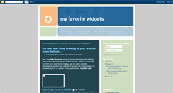 Desktop Screenshot of myfavoritewidgets.blogspot.com