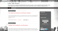 Desktop Screenshot of letstalkmusicblog.blogspot.com