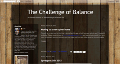 Desktop Screenshot of challengeofbalance.blogspot.com