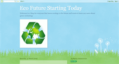 Desktop Screenshot of projectecofuture.blogspot.com