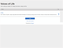 Tablet Screenshot of lifevoices.blogspot.com