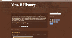 Desktop Screenshot of mrsbhistory.blogspot.com