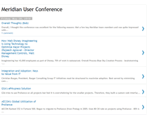 Tablet Screenshot of meridianuserconference.blogspot.com