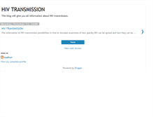 Tablet Screenshot of hivtransmission.blogspot.com
