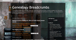 Desktop Screenshot of genealogybreadcrumbs-paul.blogspot.com