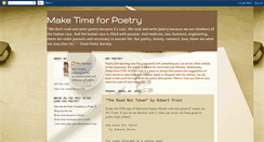 Desktop Screenshot of maketimeforpoetry.blogspot.com