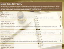 Tablet Screenshot of maketimeforpoetry.blogspot.com