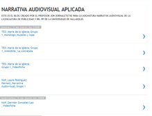 Tablet Screenshot of narrativaaudiovisualaplicada.blogspot.com