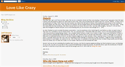 Desktop Screenshot of lovelikecrazy.blogspot.com