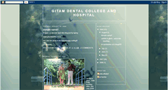 Desktop Screenshot of gitamdentalcollege.blogspot.com