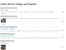 Tablet Screenshot of gitamdentalcollege.blogspot.com