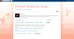 Desktop Screenshot of naturalhealthfortoday.blogspot.com