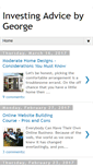 Mobile Screenshot of investingadvicebygeorge.blogspot.com