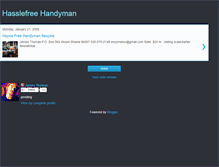 Tablet Screenshot of hasslefreehandyman.blogspot.com