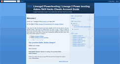 Desktop Screenshot of lineage2-powerleveling.blogspot.com