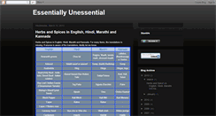 Desktop Screenshot of essentiallyunessential.blogspot.com