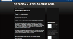 Desktop Screenshot of direccionylegislaciondeobra.blogspot.com
