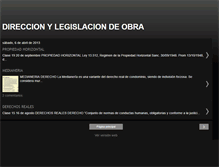 Tablet Screenshot of direccionylegislaciondeobra.blogspot.com