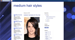 Desktop Screenshot of mediumhairstyles009.blogspot.com