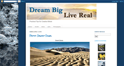 Desktop Screenshot of dreambiglivereal.blogspot.com