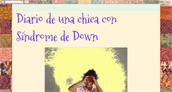 Desktop Screenshot of diariodeunachicaconsindromededown.blogspot.com