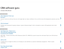 Tablet Screenshot of crm-software-guru.blogspot.com