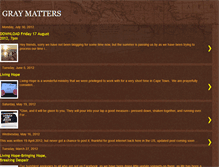 Tablet Screenshot of graylifematters.blogspot.com