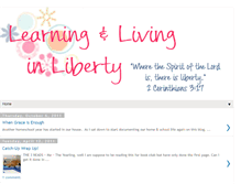 Tablet Screenshot of learningandlivinginliberty.blogspot.com