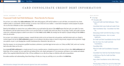 Desktop Screenshot of cardconsolidatecreditdebtinformations.blogspot.com