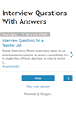 Mobile Screenshot of interviewquestionswithanswers.blogspot.com