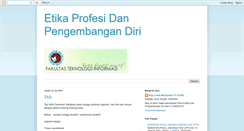 Desktop Screenshot of etikaprofesidanpengembangandiri.blogspot.com