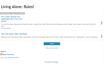 Tablet Screenshot of livingalonerules.blogspot.com