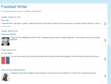Tablet Screenshot of freckledwriter.blogspot.com